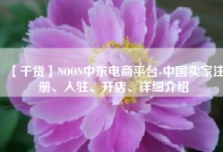 【干货】NOON中东电商平台-中国卖家注册、入驻、开店、详细介绍