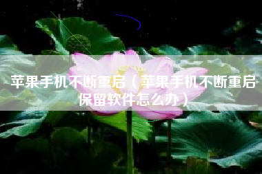 苹果手机不断重启（苹果手机不断重启保留软件怎么办）